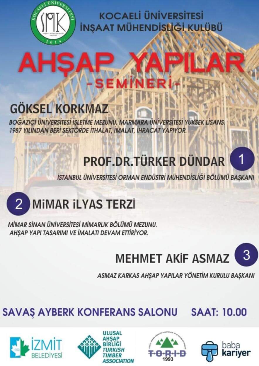 Kocaeli Üniversitesi Ahşap Yapılar Semineri