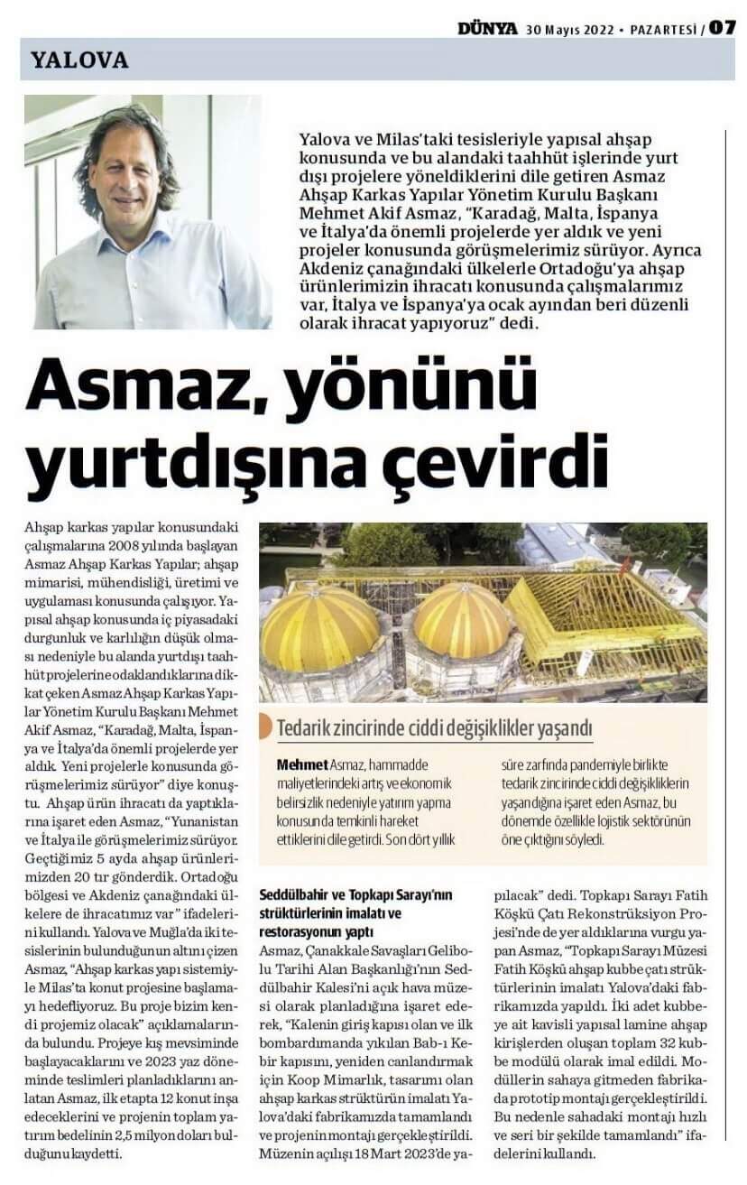 Dünya Gazetesi Yalova Eki