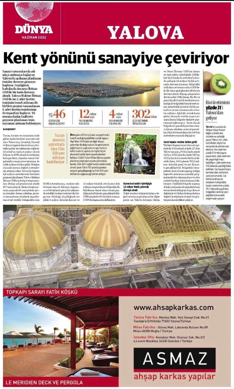 Dünya Gazetesi Yalova Eki