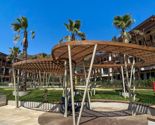 İş Bankası Eğitim ve Dinlenme Tesisi - Peyzaj Pergolaları İş Bankası Eğitim ve Dinlenme Tesisi - Peyzaj Pergolaları